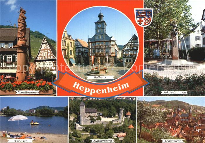 Heppenheim Bergstrasse Marktbrunnen Rathaus Jokus Brunnen Bruchsee Starkenburg T