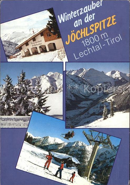 Lechtal Berggasthof Joechlspitze Panorama Sessellift