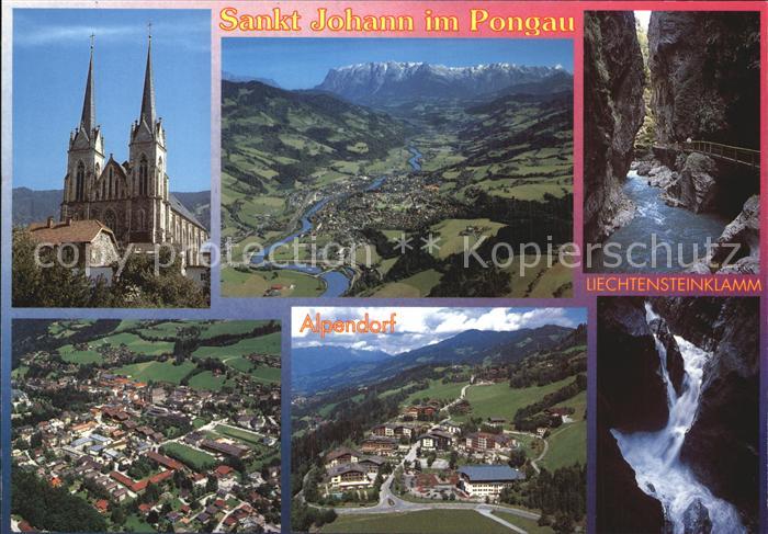 St Johann Pongau Kirche Fliegeraufnahme Liechtensteinklamm Panorama