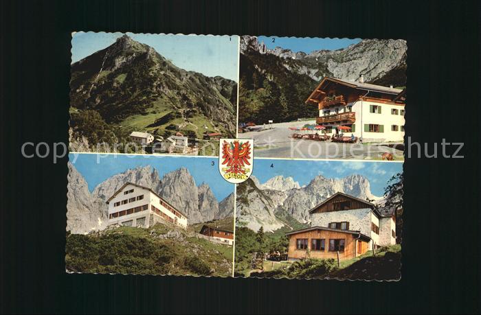 Wilder Kaiser Stripsenjochhaus Griessneralm Gruttenhuette Gaudeamushuette