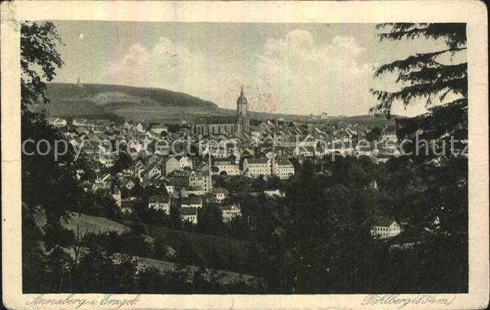 Annaberg-Buchholz Erzgebirge Gesamtansicht mit Poehlberg