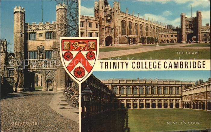 Cambridge Cambridgeshire Trinity College Great Gate Chapel Nevile's Court