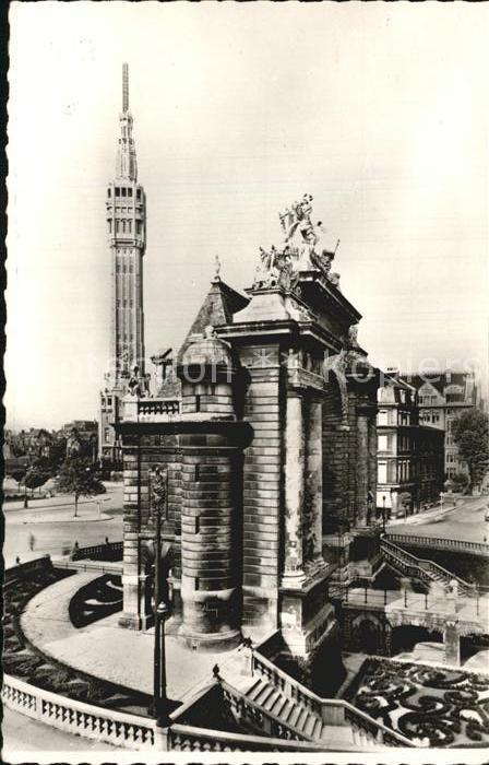 Lille Nord Porte de Paris et Beffroi
