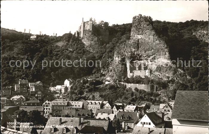 Idar-Oberstein Altstadt mit Felsenkirche und Schlossruine