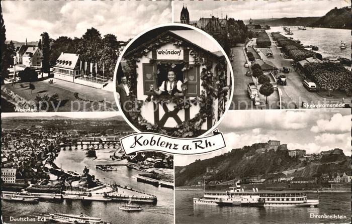 Koblenz Rhein Weindorf Rheinpromenade Deutsches Eck Mosel Ehrenbreitstein Dampfe