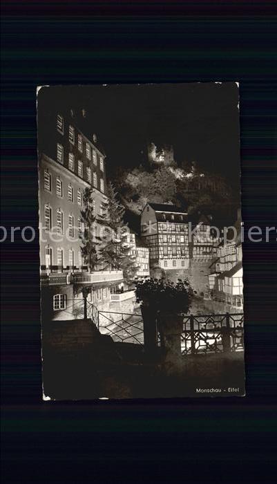 Monschau Montjoie NRW Rotes Haus Ruine Haller Nachtaufnahme