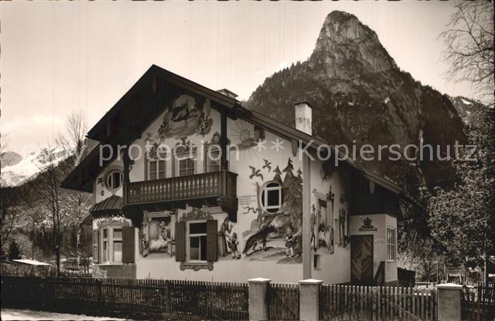 OBERAMMERGAU Bayern Rotkaeppchenhaus Fassadenmalerei