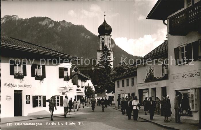 OBERAMMERGAU Bayern Ettaler Strasse Gasthaus Kirche