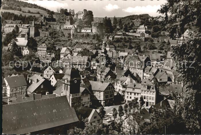 Monschau Montjoie NRW Blick ueber die Altstadt