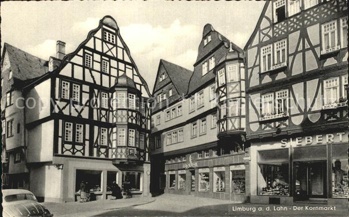 Limburg Lahn Kornmarkt Fachwerkhaeuser