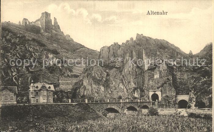 Altenahr Eisenbahn Tunnel Burgruine Burg Are