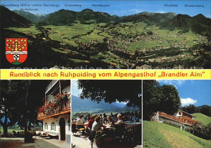 Ruhpolding Bayern Rundblick vom Alpengasthof Brandler Alm Chiemgauer Alpen
