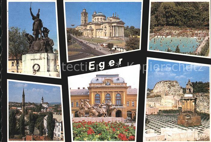 Eger Ungarn Denkmal Kathedrale Minarett Schwimmbad