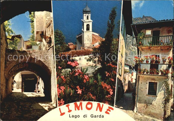 Limone sul Garda Gasse Kirche Gardasee
