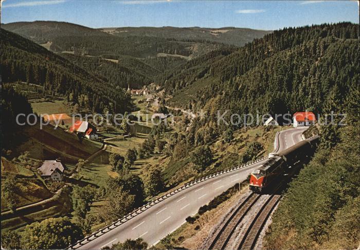Triberg Schwarzwald Panorama Nussbachtal Eisenbahn