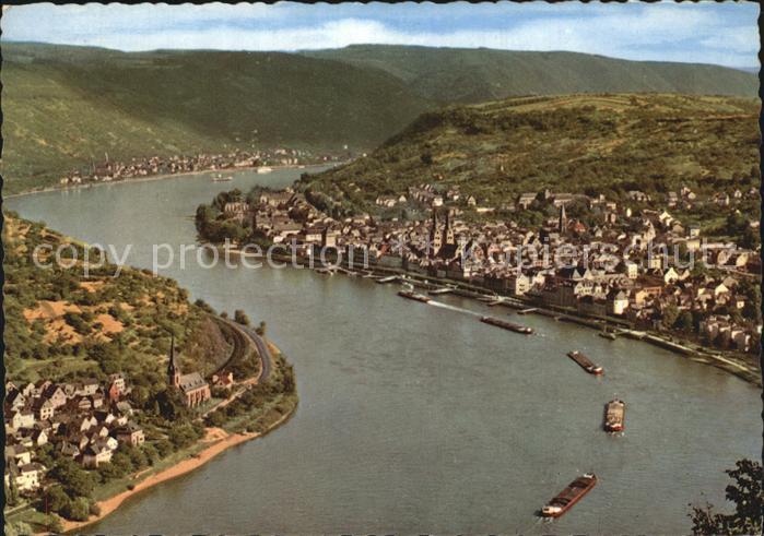 Boppard Rhein Kamp und Filsen Fliegeraufnahme