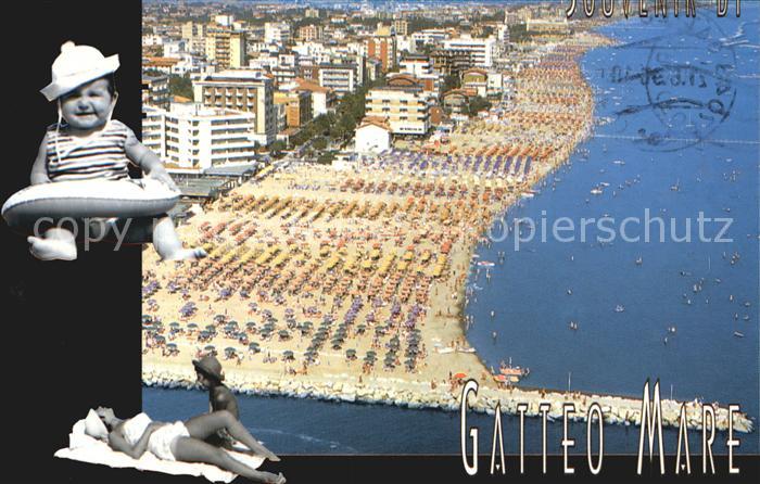 Gatteo Mare Strand Hotels Fliegeraufnahme Kind
