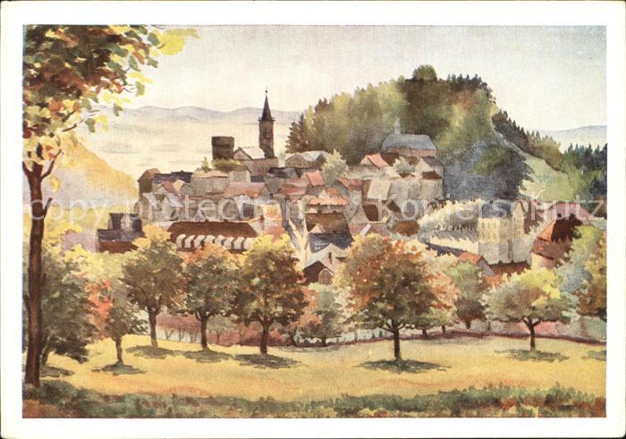 Lindenfels Odenwald Kuenstlerkarte Kurpick