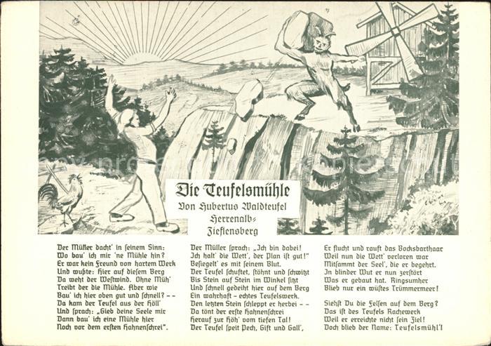 Zieflesberg Herrenalb Teufelsmuehle von Hubertus Waldteufel Gedicht Kuenstlerkar