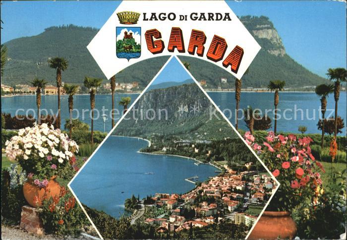 Garda Lago di Garda Panorama Gardasee Berge Uferpromenade Park