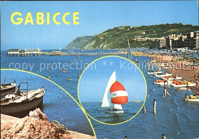 Gabicce Mare Strand Seebruecke Segeln Hafen Fischerboot