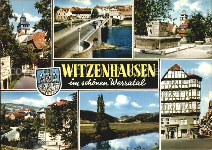 Witzenhausen Ortspartien Bruecke Denkmal Fachwerkhaus Werratal