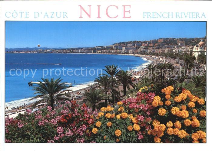 Nice Alpes Maritimes Promenade des Anglais Plage Fleurs Cote d Azur