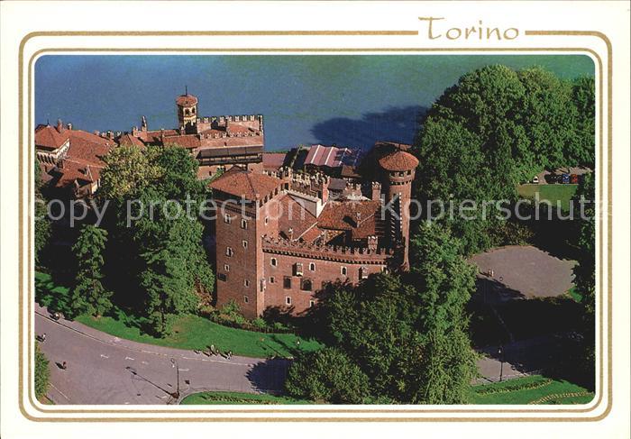 Torino Castello medioevale Schloss Fliegeraufnahme