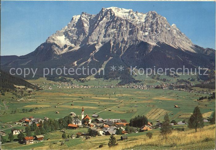 Lermoos Tirol Panorama mit Zugspitze Wettersteingebirge