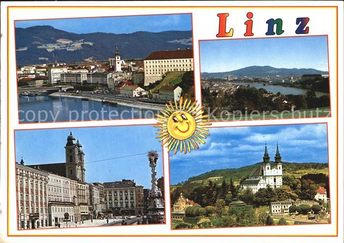 Linz Donau Panorama Poestlingberg Wallfahrtsbasilika Hauptplatz Alter Dom Pestsa