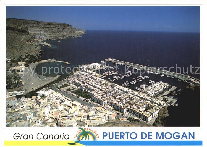 Mogan Puerto Hafen Kueste Fliegeraufnahme
