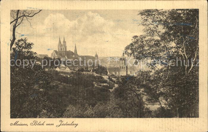 Meissen Elbe Sachsen Blick vom Judenberg