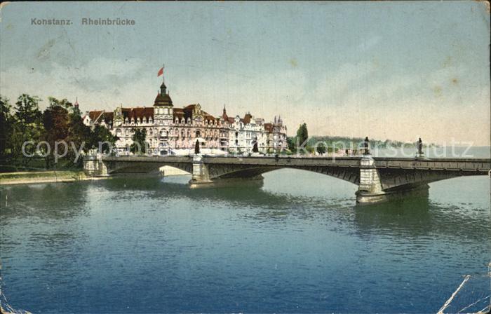 Konstanz Bodensee mit Rheinbruecke