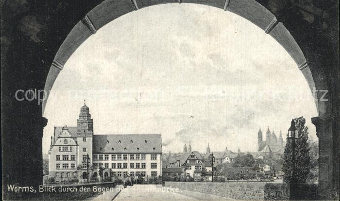 Worms Rhein Bogen und Bruecke