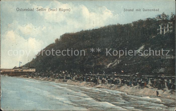 Sellin Ruegen Strand mit Damenbad