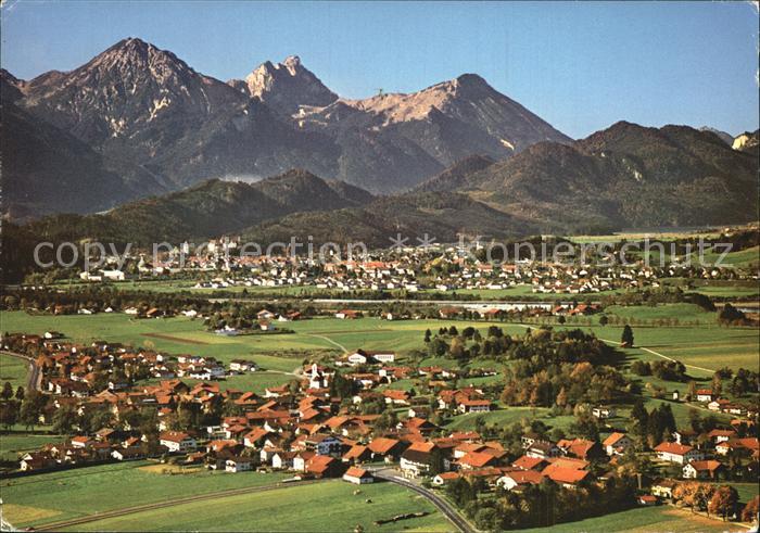 Fuessen Allgaeu Schwangau mit Rossberg Aggenstein und Breitenberg
