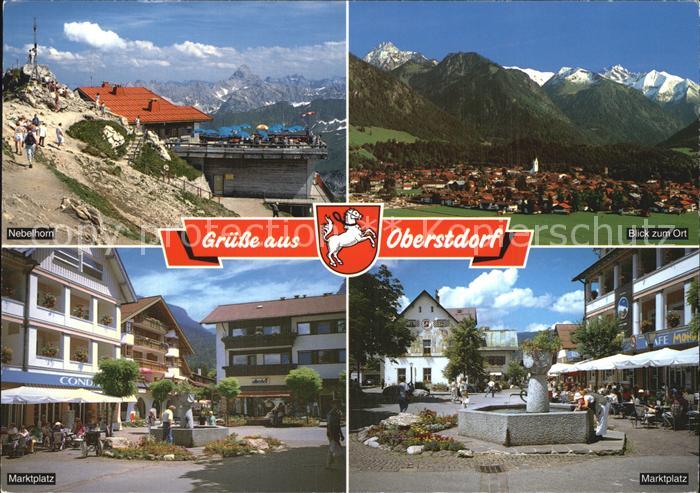 Oberstdorf Fliegeraufnahme Nebelhorn Marktplatz