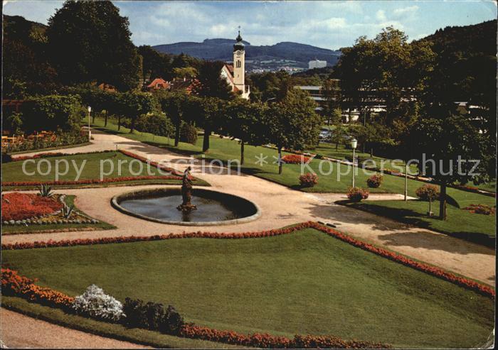 Bad Brueckenau Blick vom Fuerstenhof in den Park