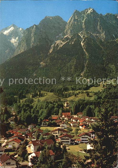 Grainau Zugspitzdorf mit kleinen und grossen Waxenstein