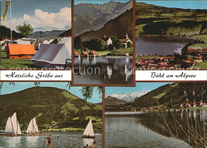 Buehl Alpsee Strand Camping Fliegeraufnahme