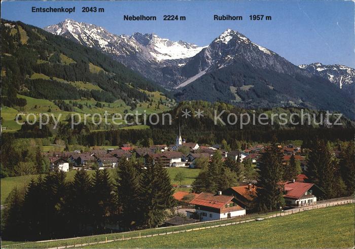 Fischen Allgaeu mit Nebelhorn Rubihorn und Entschenkopf