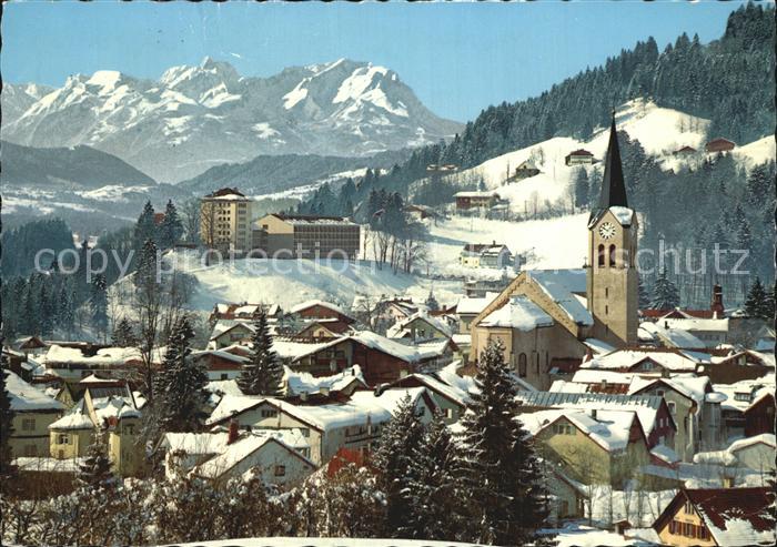 Oberstaufen Oberallgaeu Bayern mit Altmann und Saentis