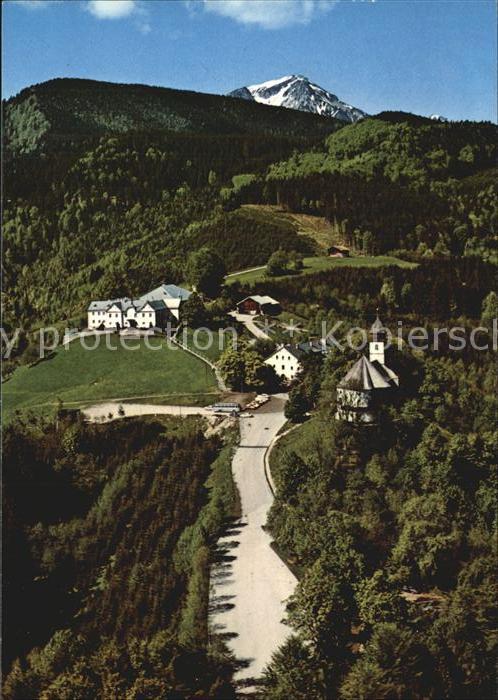 Maria Eck Wallfahrtsort Fliegeraufnahme mit Hochfelln