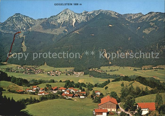 Ettenhausen Schleching Fliegeraufnahme mit Geigelstein