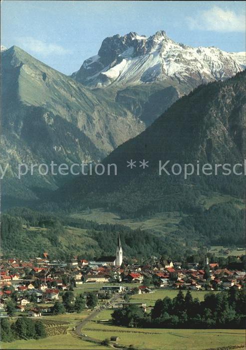 Oberstdorf Fliegeraufnahme mit Kratzer