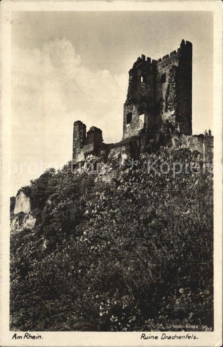 Foto Kratz Nr. 96 Ruine Drachenfels
