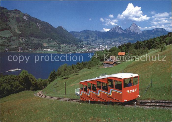 Zahnradbahn Treib-Seelisberg-Bahn Vierwaldstaettersee Brunnen Mythen