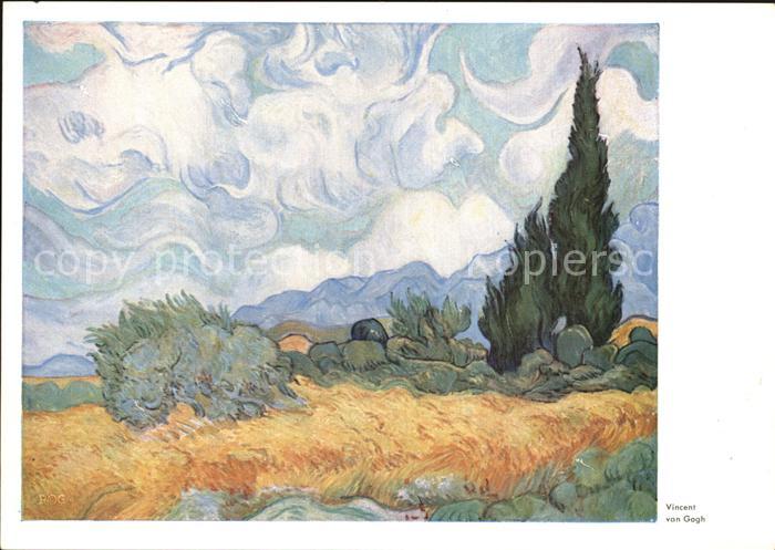 Van Gogh Vincent Getreidefeld mit Cypressen