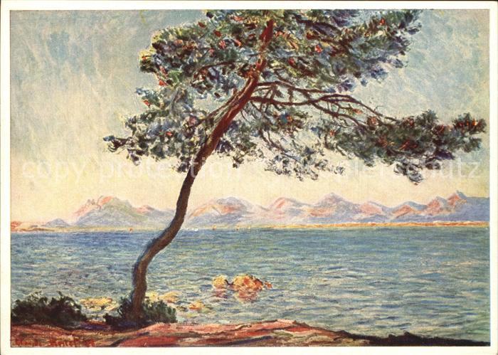 Kuenstlerkarte Claude Monet Cap d Antibes
