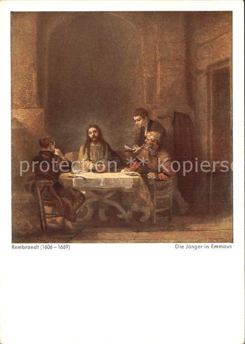 Rembrandt Die Juenger in Emmaus